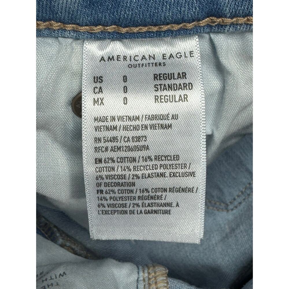 American Eagle Women's Super Hi-Rise Flare Distressed Denim Jeans - Sz 0 (25x31) - Picture 6 of 6